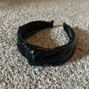 black leather/plastic material headband, H&M
